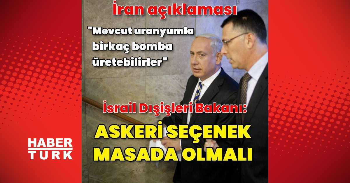 İsrail Dışişleri Bakanı: İran’a karşı askeri seçenek masada olmalı