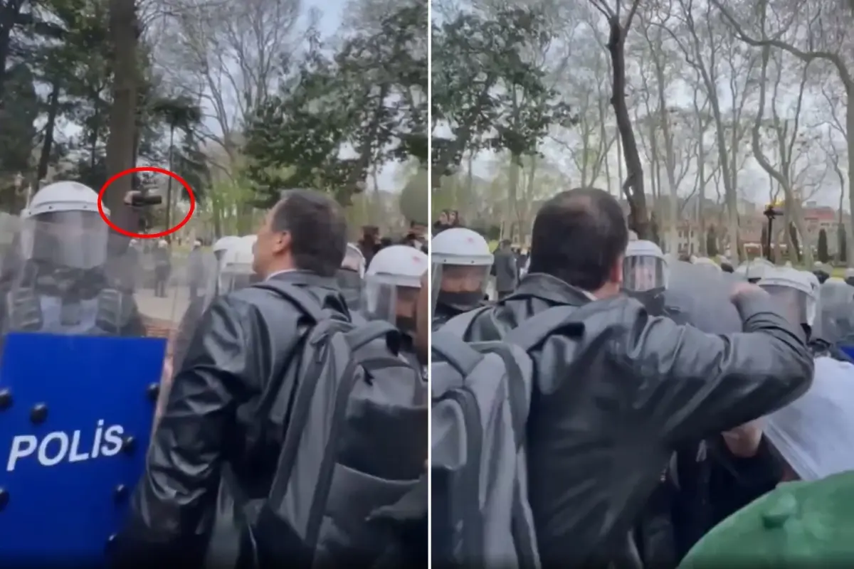 Erkan Baş’tan polise tepki: Niye saklıyorsun yüzünü, kanunsuz iş yaptığını biliyorsun değil mi